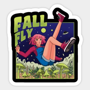 Fall fly Sticker